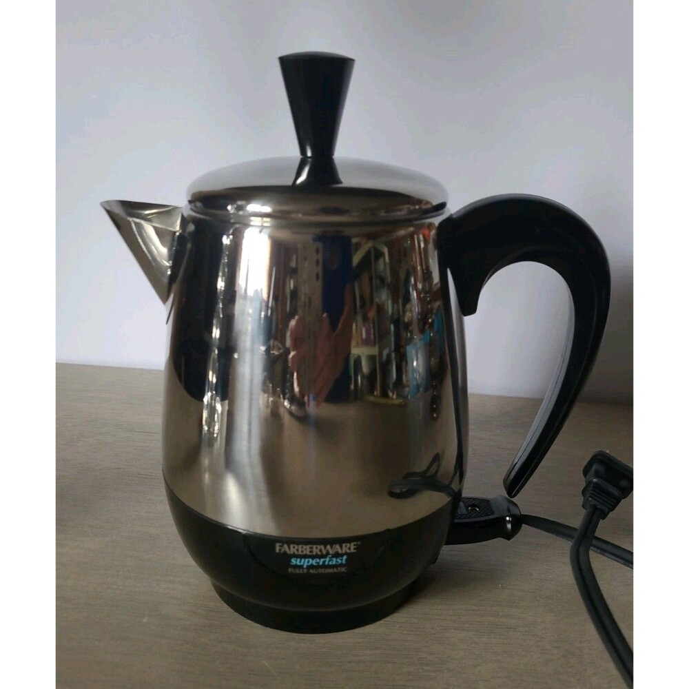 Farberware Superfast 2-4 Cup Coffee Percolator Chrome FCP240 Tested